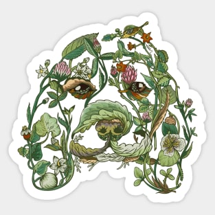 Botanical Beagle Sticker